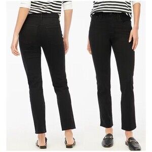 J. Crew Factory Petite essential straight jean in all-day stretch Black NWT 26P